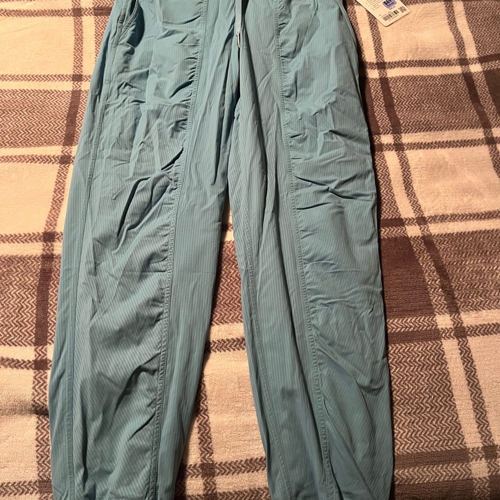 Lululemon Athletica washed blue dance studio mid-rise lined jogger
